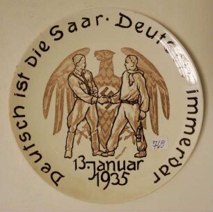 Wandteller "13. Januar 1935"
