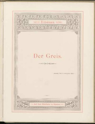 17. Der Greis. Ilmenau. Auf dem Kikelhahn in Ilmenau.