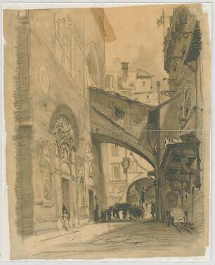 Bauernfeind, Gustav; Italien; Österreich; Schweiz; Studien- und Reiseskizzen - Orsanmichele in Florenz (Perspektive)