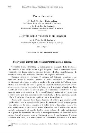 Malattie della trachea e dei bronchi