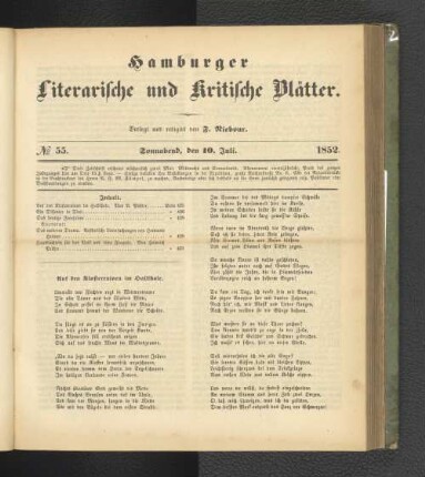 No. 55. 10. Juli 1852