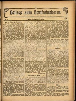 Zweite Ausgabe vom Sonntag, den 27. Februar 1910.