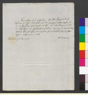 Brief von Tischbein, Johann Heinrich Wilhelm an Goethe, Johann Wolfgang von