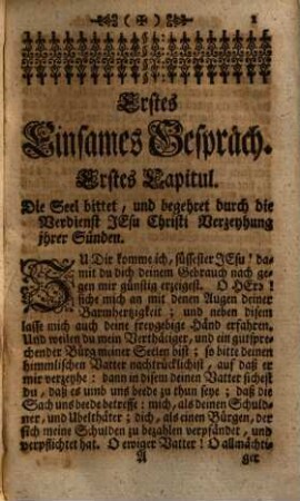 Einsame Gespräch Mit Gott Der büssend, und liebenden Seele