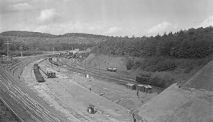 Maulbronn West Tunnelumgehung Erdbauarbeiten Gleisverlegung Lok Baureihe 39 Schnellzug