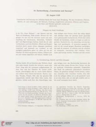 10. Zuchtordnung "Constitution und Satzung" 25. August 1529