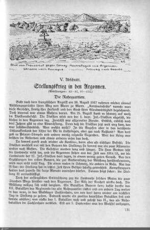 V. Abschnitt: Stellungskrieg in den Argonnen.