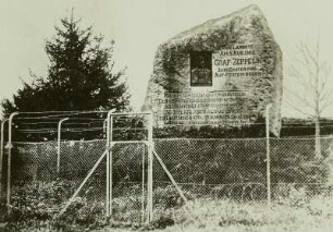Echtardingen, Gedenkstein Landung des Grafen Zeppelin 1908