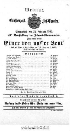 Einer von uns're Leut'