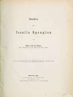 Studien über fossile Spongien. 1, Hexactinellidae