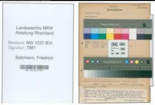 Entnazifizierung Friedrich Salzmann , geb. 20.03.1900 (Werkmeister)