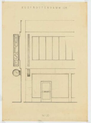 Haus Oetker Kurfürstendamm 228 / Augsburger Straße 35, Berlin-Charlottenburg: Ansicht Detail 1:20