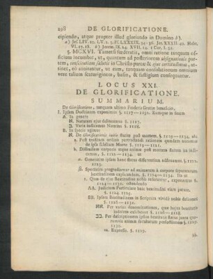 Locus XXI. De Glorificatione