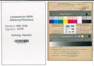 Entnazifizierung Heinrich Kohring , geb. 24.01.1909 (Steiger)