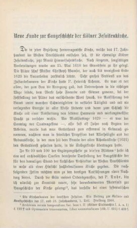 282-296 Neue Funde zur Baugeschichte der Kölner Jesuitenkirche