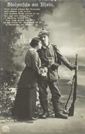 Stolzenfels am Rhein. Noch einmal schaut der Grenadier [...]