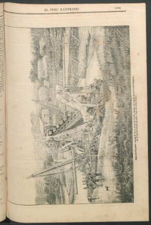 [Vista del] Canal de Panamá - Draga N° 9 en el kil. 41+300 - Estado del trabajo en la Sección Gorgona, en 13 de Noviembre de 1888. : (Foto. del señor Blanc.)