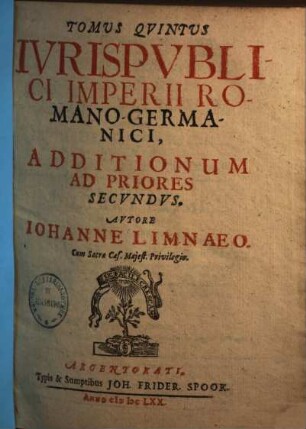 Tomus ... Iuris Publici Imperii Romanogermanici, 5.