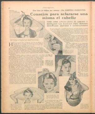 Consejos para aclararse una misma el cabello : Una clase de belleza por semana