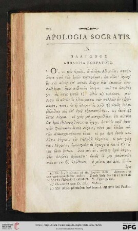 X.Platons Vertheidigung des Socrates