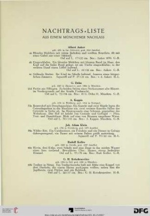 Nachtragsliste