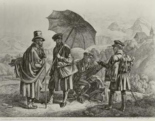 Walther, Ernst, Ernst Welker, Heinrich Reinhold, Johann Christoph Erhard , Friedrich Philipp Reinhold im Salzkammergut
