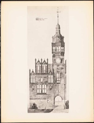 Rathaus: Ansicht (aus: Drucke von Seminararbeiten der Königlich Technischen Hochschule Berlin, Bd. I)