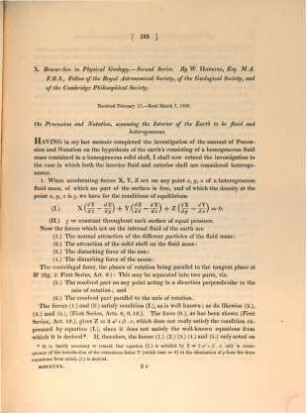 Researches in physical geology, 2. Second series