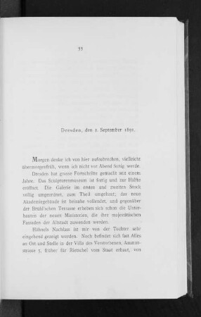 Dresden, den 1. September 1891.