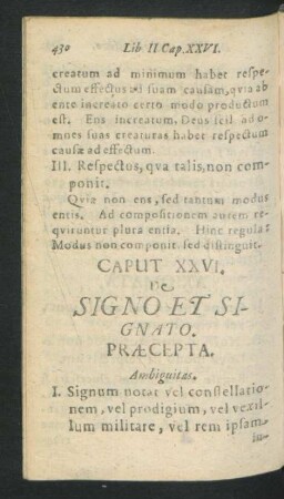 Caput XXVI. De Signo Et Signato.