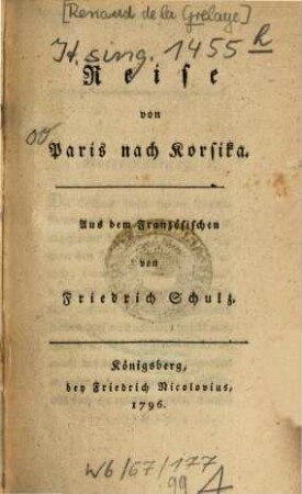 Reise von Paris nach Korsika