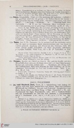Jagd / Falknerei (Nr. 181 - 181g)