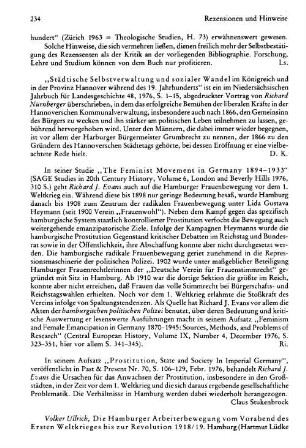 Ullrich, Volker :: Die Hamburger Arbeiterbewegung vom Vorabend des Ersten Weltkrieges bis zur Revolution 1918/19, 2 Bde., Diss., (Geistes- und sozialwissenschaftliche Dissertationen, 37/1 u. 2) : Hamburg, Lüdke, 1976