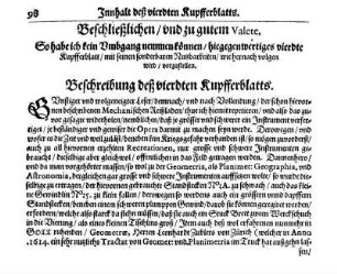 Beschreibung deß vierten Kupfferblatts.