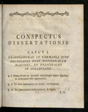 Conspectus Dissertationis