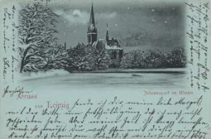 Gruss aus Leipzig: Johannapark im Winter