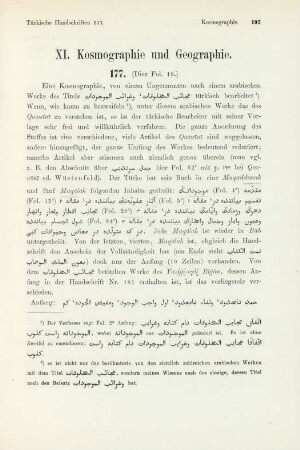 XI. Kosmographie und Geographie