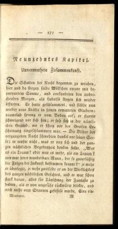 Neunzehntes Kapitel. Unvermuthete Zusammenkunft.