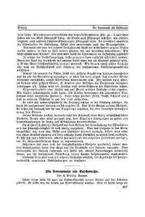 Die Sonnenuhr als Taschenuhr