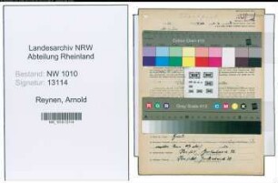 Entnazifizierung Arnold Reynen , geb. 24.10.1906 (Spediteur)