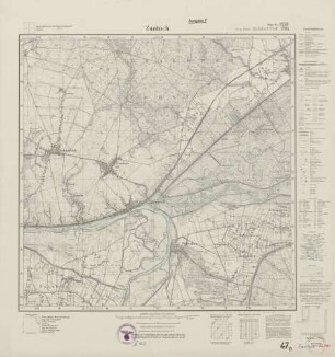 3258 (alte Nr.: 1705) Zantoch, Meßtischblatt (4cm - Karte)