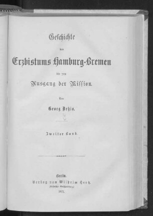 Bd. 2: Geschichte des Erzbistums Hamburg-Bremen bis zum Ausgang der Mission