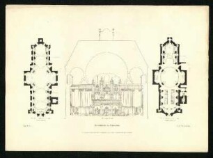 Klosterkirche zu Neresheim. Grundriss etc.