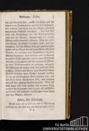 Acker, der Ackerbau.