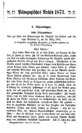 Ueber Dilettantismus