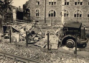 Zerstörungen Zweiter Weltkrieg. Hardtstraße 1, Herbert Norkus-Schule/Hardtschule