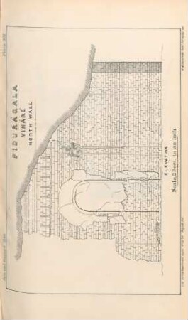 Plate XIII. Pidurâgala. Viháré. North Wall. Elevation