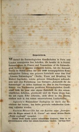 Bericht über die wissenschaftlichen Leistungen im Gebiete der Entomologie, 1846 (1848)