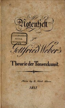 Versuch einer geordneten Theorie der Tonsezkunst zum Selbstunterricht : mit Anmerkungen für Gelehrtere, [4]. Notenheft