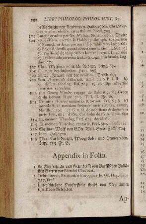 Appendix in Folio.